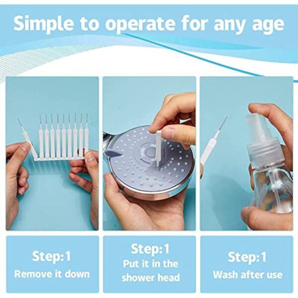 10-Piece Multifunctional Reusable Anti-Clog Shower Nozzle Brush