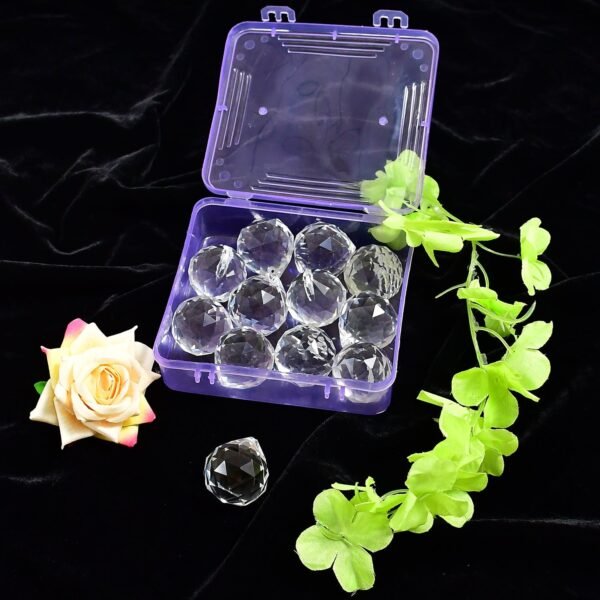 7_a6579bdc-7604-489d-87ae-29f44be5395b.jpg White Crystal Ball Hanging Crystal Ball for Home and Office or Car Decor.