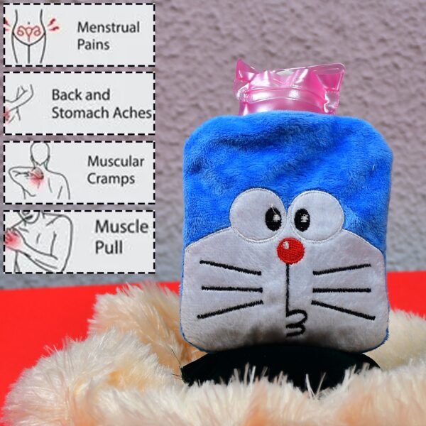 7_aa99e0b4-9ba0-4348-980d-24b3bb83176a.jpg Doremon Hot Water Bag for Pain Relief & Warmth with Cover