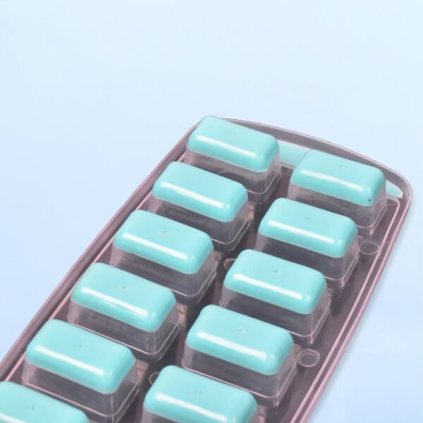 12-Grid Silicone Ice Cube Tray - Food-Grade Square Ice Maker, Easy Release Bottom