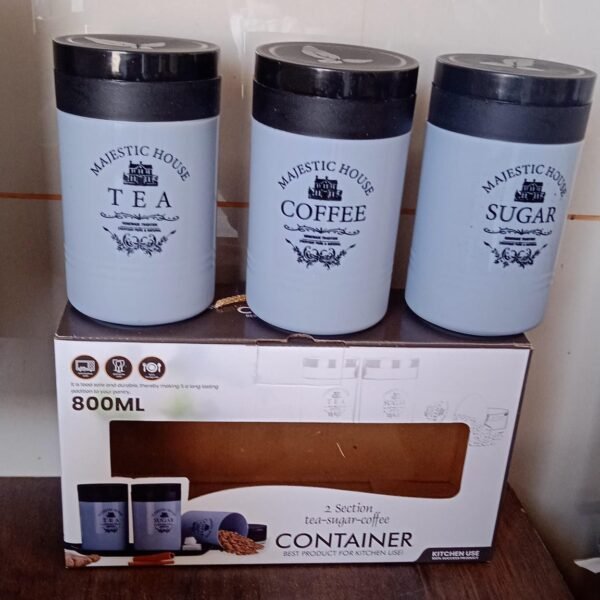 Airtight Containers – For Tea, Coffee, Sugar & More (3 Pcs Set)