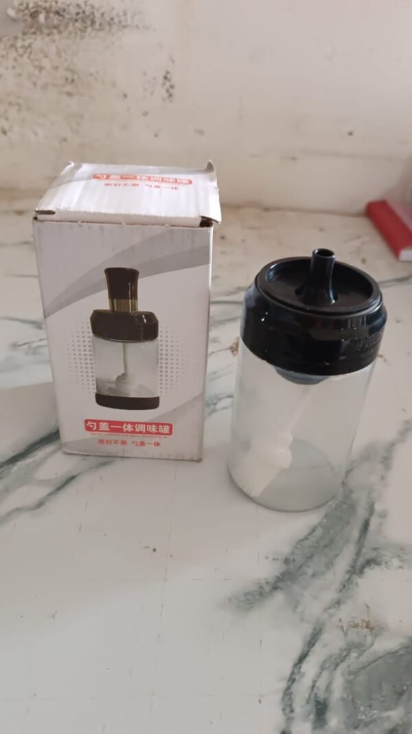 Clear Glass Oil Dispenser Bottle Integrated Silicone Basting Brush (250ml Approx)