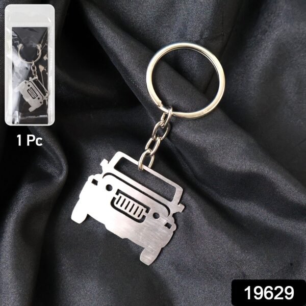 Stylish Metal Jeep Shape Keychain (1 Pc)