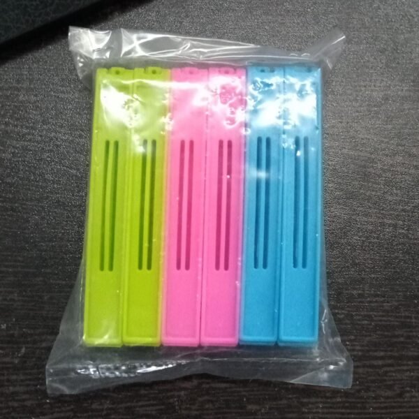 Plastic Snack Bag Clip Sealer Set (18 Pcs, Multicolour)