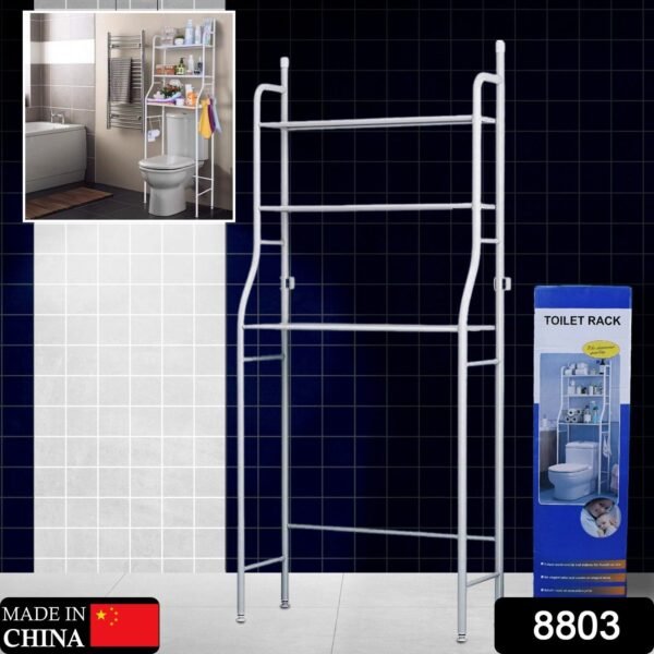 Multi Layer Toilet Storage Rack Metal Bathroom Laundry Room Basin Floor Stand