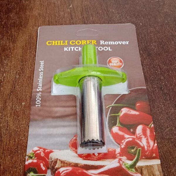 Small Stainless Steel Chili Corer Remover Kitchen Tool (1 Pc)