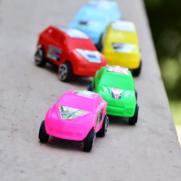 Super City Car Racer Pull-Push Vehicle Toy for Kids (Set of 12 Pcs / Multicolor)