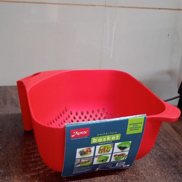 Apex Multi-Functional Plastic Strainer Bowl with Ergonomic Handle (1 Pc)