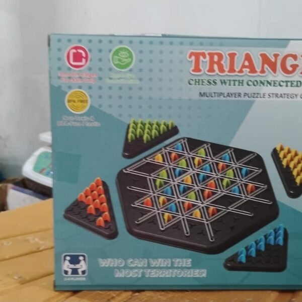 Strategic Triangle Color Matching Puzzle Board Game for Kids & Family
