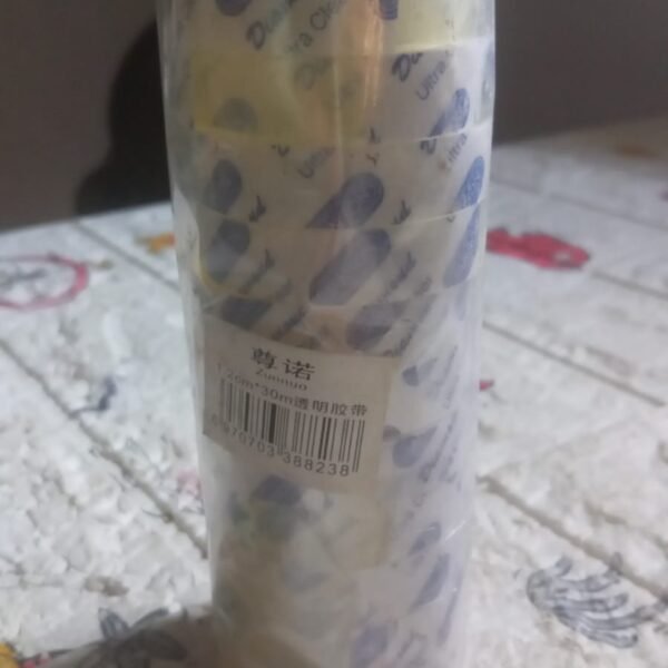 Transparent Tape Refills, Tape for Office, Home, School -1.2cm X 30 Meter Per Roll (12 Pc Set)