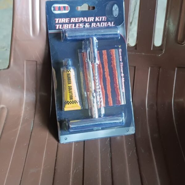 Tyre Repair Puncture Kit with 5 Rubber Strips (8 Pcs Set)