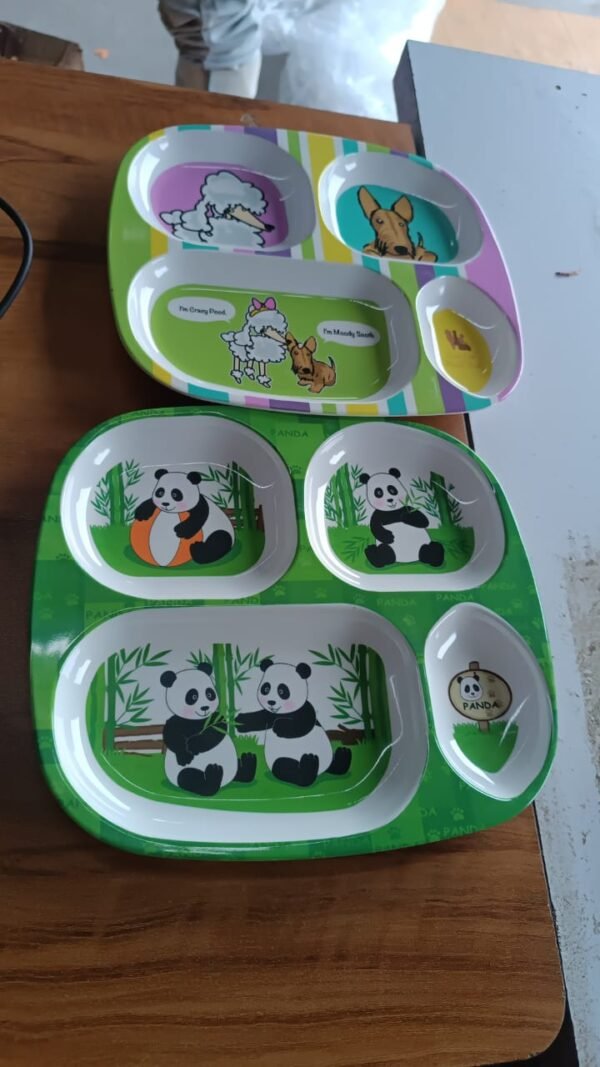 814e585f-cd14-4d35-9234-aa6d0d2709ef.jpg Kids 4-Compartment Melamine Partition Plate (1 Pc / 24×22 Cm)