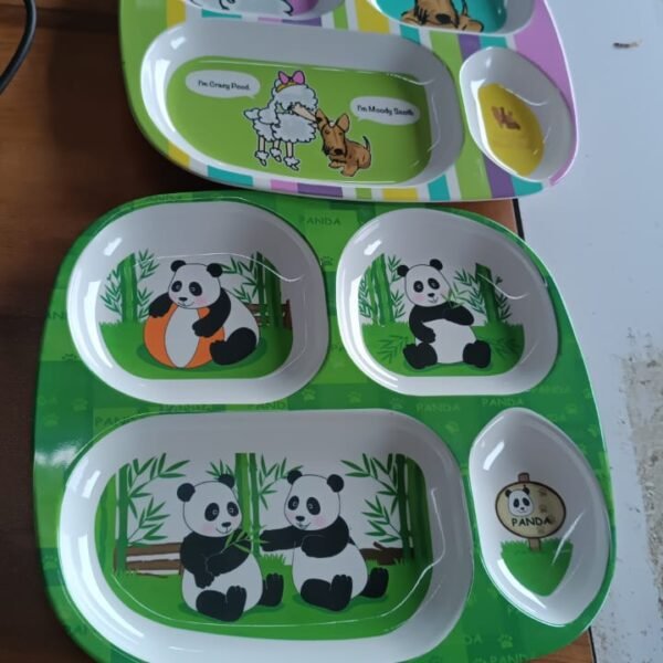 814e585f-cd14-4d35-9234-aa6d0d2709ef.jpg Kids 4-Compartment Melamine Partition Plate (1 Pc / 24×22 Cm)