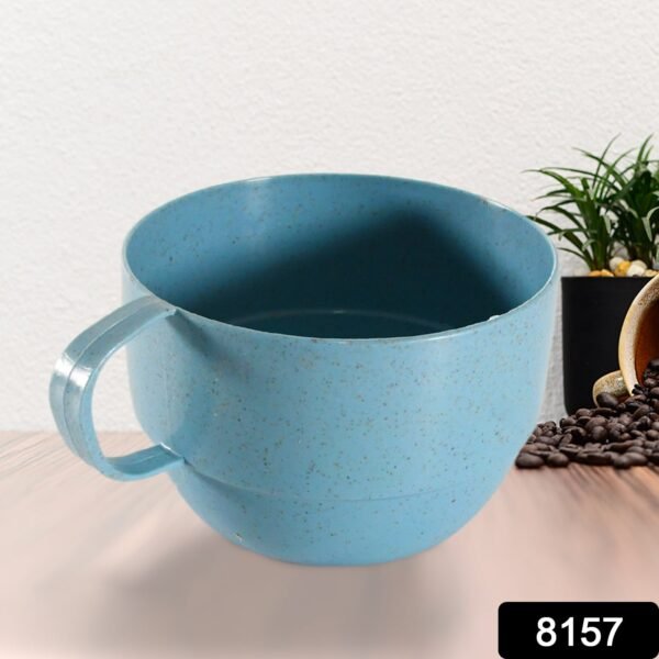 8155.jpg Multipurpose Plastic Water Cup, With Handle, Reusable Cups, Environmental Friendly Festival for Milk Cup, Coffee Cup, Tea Cup, Breakfast Cup, Drinking Mug or Outdoor for Household Gift For Birthday (1 Pc)