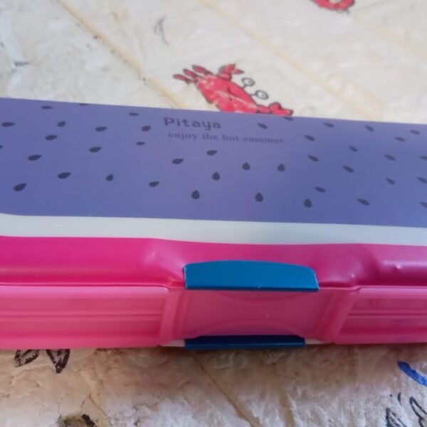 Multipurpose Cartoon Pencil Box – 2-Compartment Compass Box for Kids (Mix Color 1 Pc)