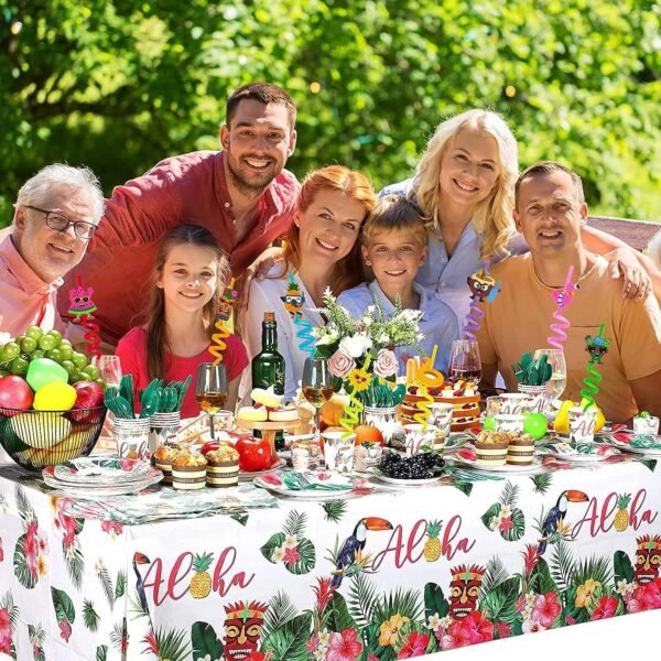 Plastic Straws Reusable Drinking Straws (4 pc Set / Mix design)