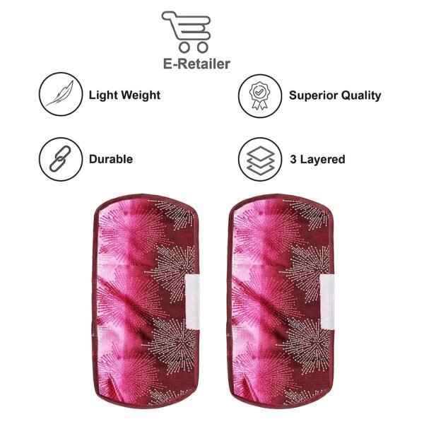 Polyester Fridge Handle Cover Set for Refrigerator Types (2 Pcs, Multi Design)