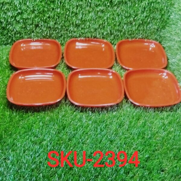 Microwave Safe Quarter Plates  Square 6 Pcs,