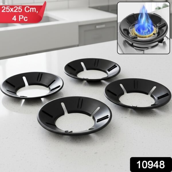 Gas Stove Flame Protector Ring (25 x 25 cm, 4 Pc)