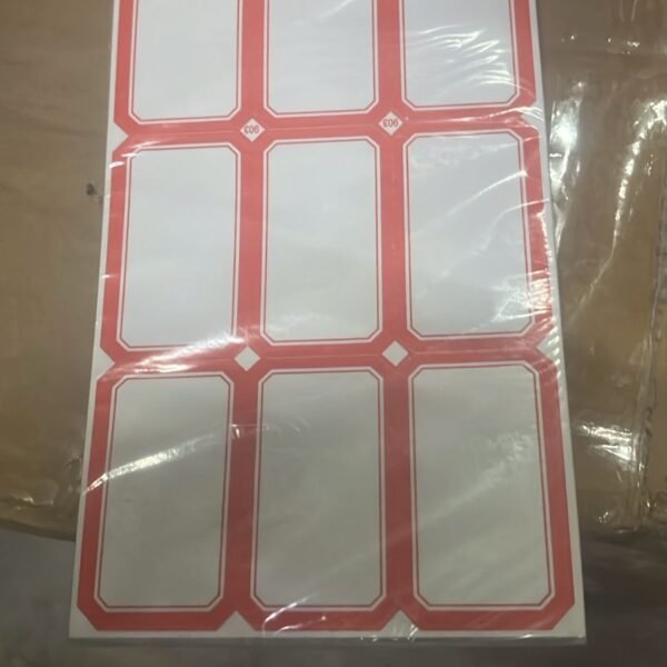 Multipurpose Blank Label Sticker Sheets Durable (50 Sheet Set)