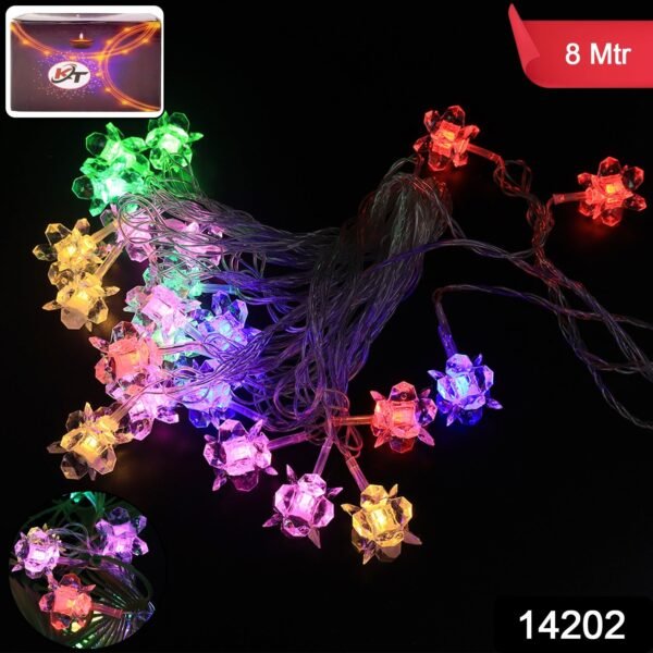 83_52961c49-6b23-442a-a5db-e8a6cd3597c3.jpg Crystal Flower LED Decorative String Light (8 Meter)