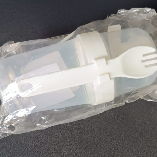 2-Piece Salad Cup Lunch Container with Dressing Storage and Reusable Fork