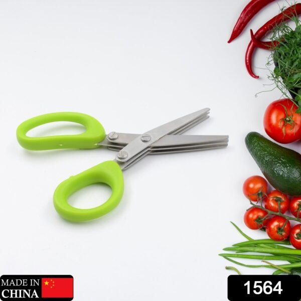 851e7531-7178-478c-a661-a360d59b14e9_7ffb8bad-daee-49de-b89a-4c744dce5224.jpg Multifunction Vegetable Stainless Steel Herbs Scissor with 3 Blades