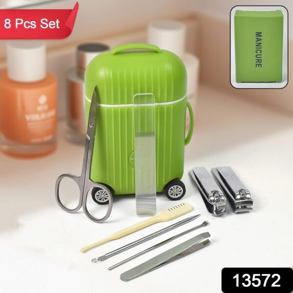86.jpg Manicure & Pedicure Kit – 8 Pc Grooming Set with 4-Wheel Suitcase Trolley