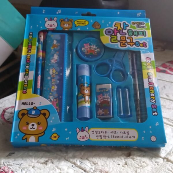 10-Pc Stationery Set for School, Office & Gifts with Pencil, Pen, Scissors