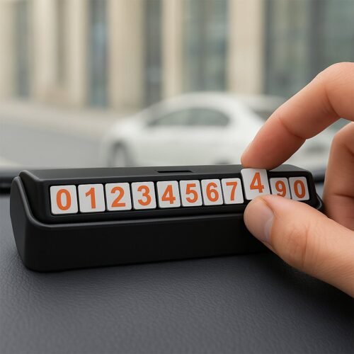 8672.jpg Temporary Car Parking Mobile Number Display with Magnetic Numbers Stickers (1Pc)