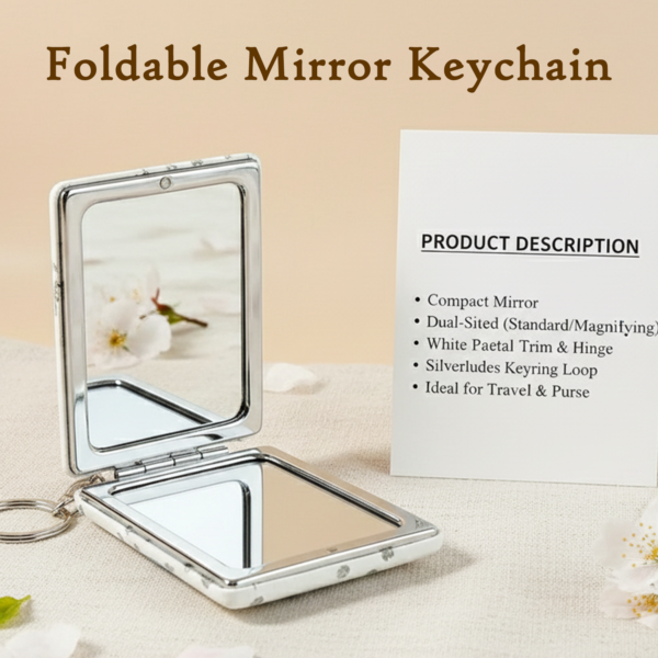 8797_foldable_mirror_keychain_1pc.png Foldable Mirror Keychain – (1 Pc)