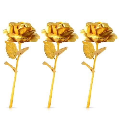 879b.jpg B Golden Rose is perfect for decorating homes, offices, cafes (3 Pc Set)