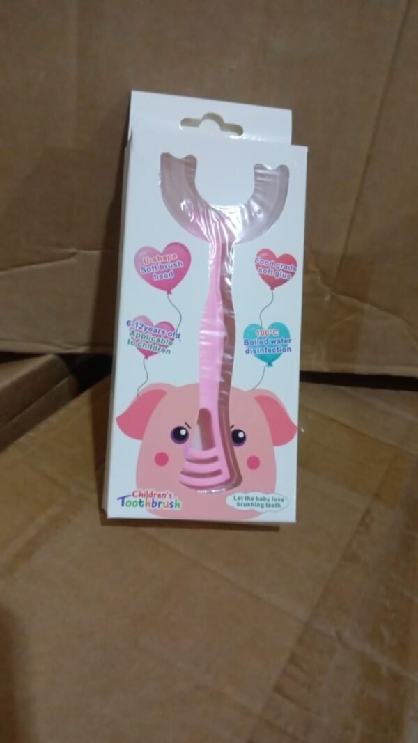 87e6e017-683e-44c3-85b9-e28a97cc9ca1.jpg 2 In1 U-Shape Silicone Manual Toothbrush & Tongue Scraper Cleaner Brush (1 Pc)