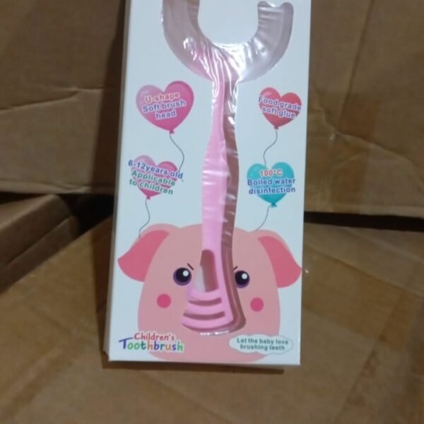 87e6e017-683e-44c3-85b9-e28a97cc9ca1.jpg 2 In1 U-Shape Silicone Manual Toothbrush & Tongue Scraper Cleaner Brush (1 Pc)