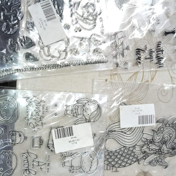 Reusable Transparent Rubber Stamp for Paper Crafts (Mix Design / 1 Sheet)