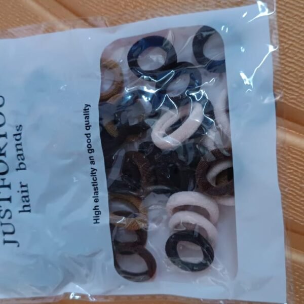 Small Ponytail Rubber Bands for Hair (Pack of 50 / Multicolour)