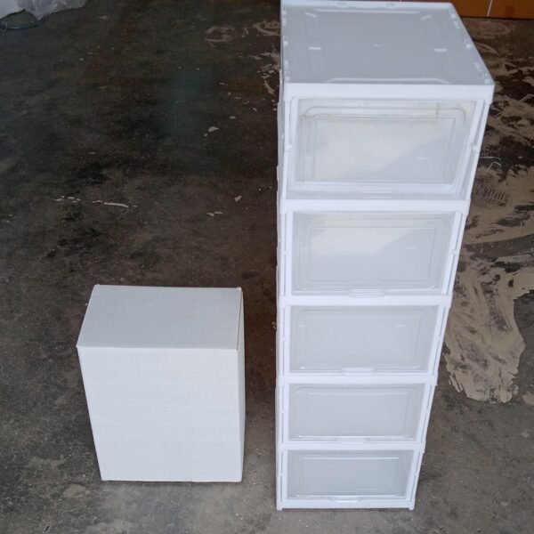 5-Layer Stackable Utility Cart – Foldable Storage Organizer for Clothes & Home (1 Pc)