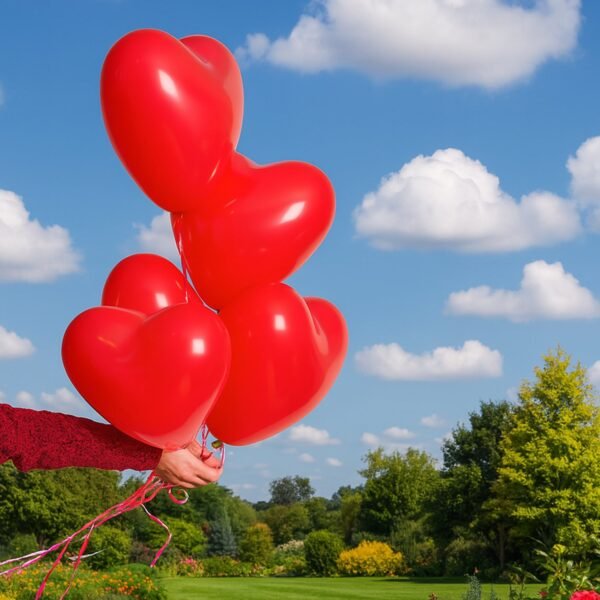 Heart shaped balloons Kinds  (4 Pcs Set)