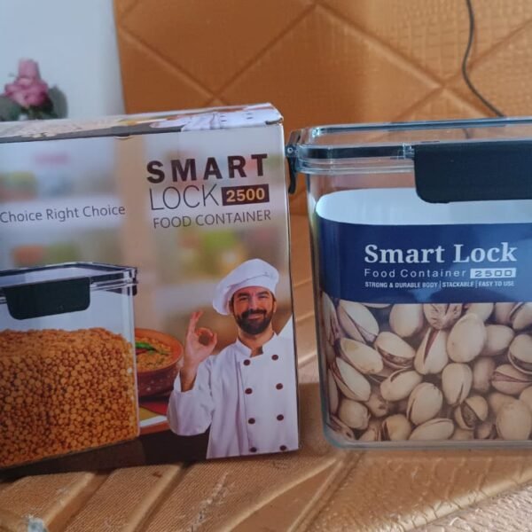 Food Storage Container Airtight Plastic Container with Easy Snap Lids (2500ml / 1 Pc)