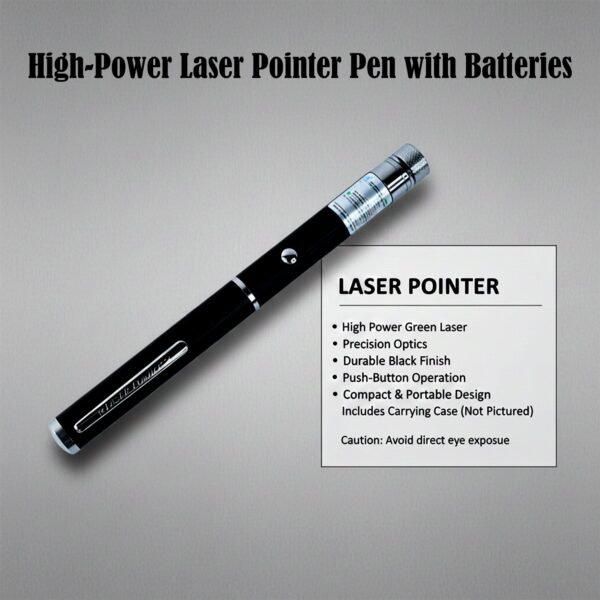 High-Power Laser Pointer Pen with 2 AA Batteries (1 Set)