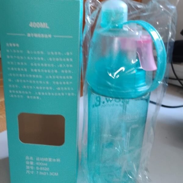 Plastic 2 In 1 Mist Spray Water Bottle (Multicolor / 400 ML / 1 Pc)