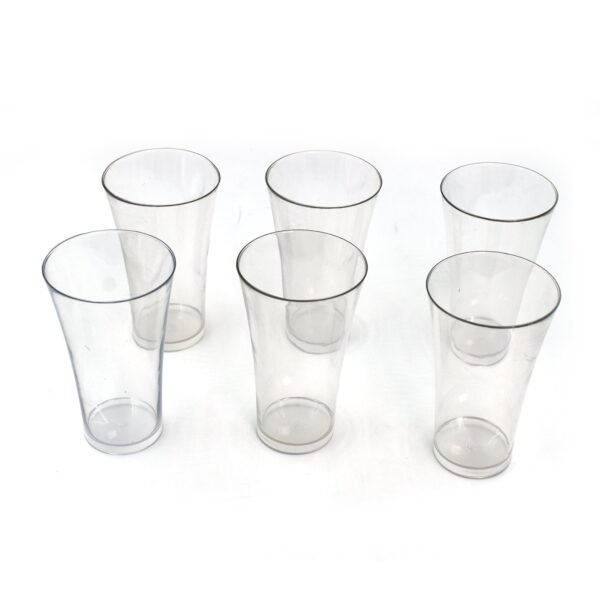 Plastic Drinking Glass Juice Glass Water Glass Set of 6 Transparent Glass