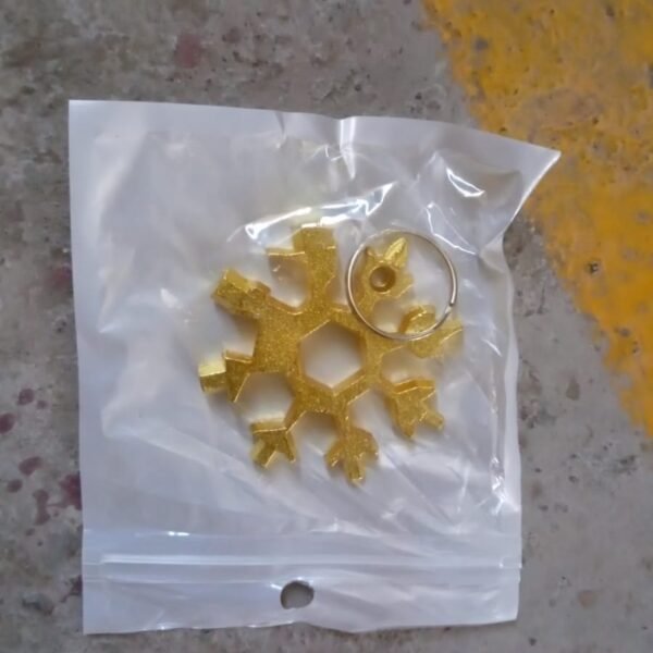 18-in-1 Snowflake Multi-Tool – Portable Bottle Opener, Screwdriver & Wrench