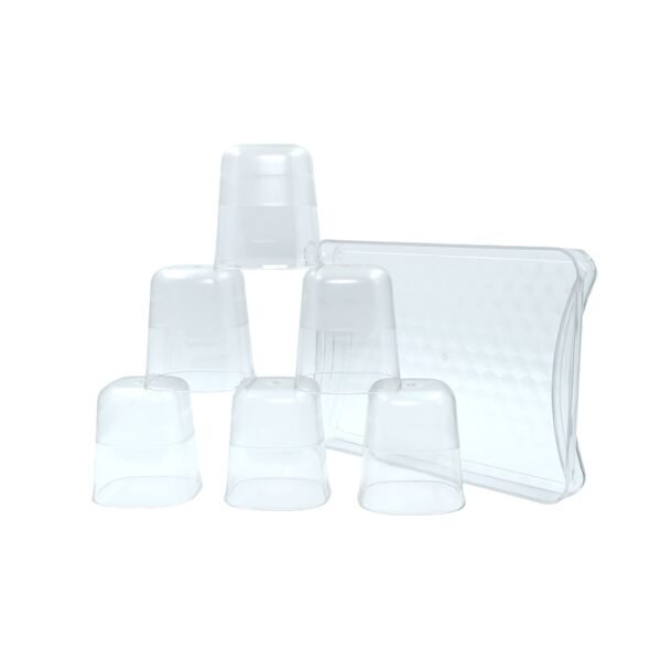 6pc Glasses With tray Plastic Glass Set