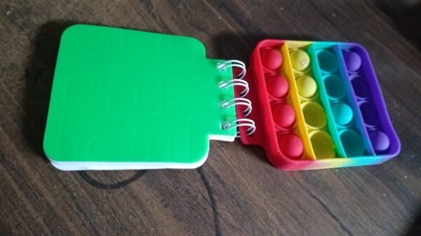 Square it Fidget Spiral Notebook Bubble Push Silicon Toy School Use
