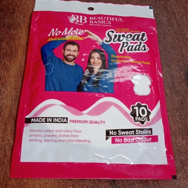Underarms Sweat Pads Disposable Highly Absorbent Pads Cotton (Pack of 10)