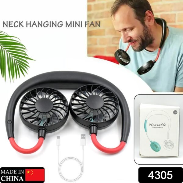 Portable USB Rechargeable Neck Fan – Hands-Free Cooling Fan