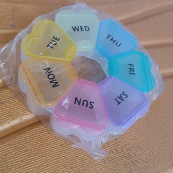 7-Day Round Weekly Pill Organizer Box (1 Pc)