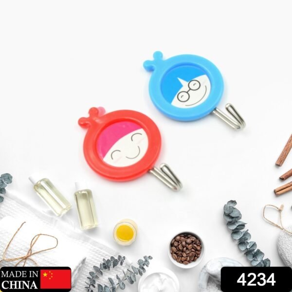 Multipurpose Self-Adhesive Hooks (2 Pc): Heavy Duty, Waterproof, Bathroom, Kitchen (2 Pc)