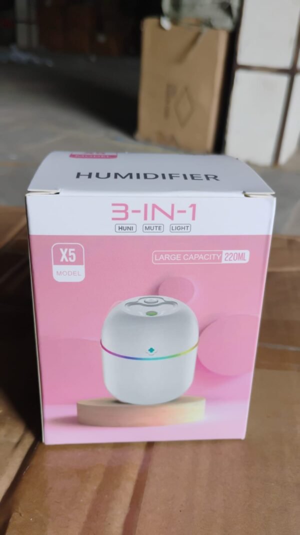 Portable Mini USB Humidifier with Light – Cool Mist & Essential Oil Diffuser (250ML)